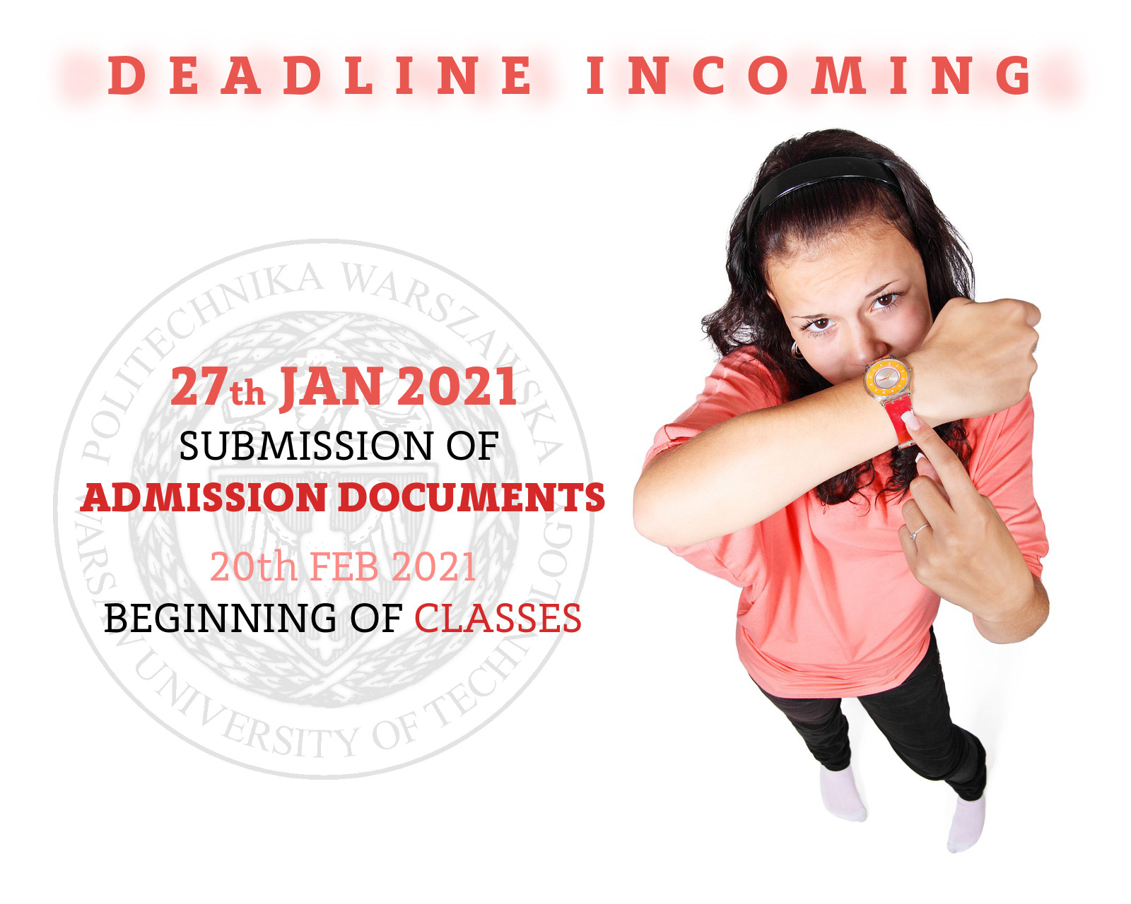 Admission Documents Deadline / News / Main page WUT International